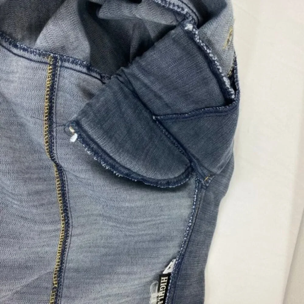 Womens‎ Vintage Highlights Chambray Jean Zip Jacket Blue M